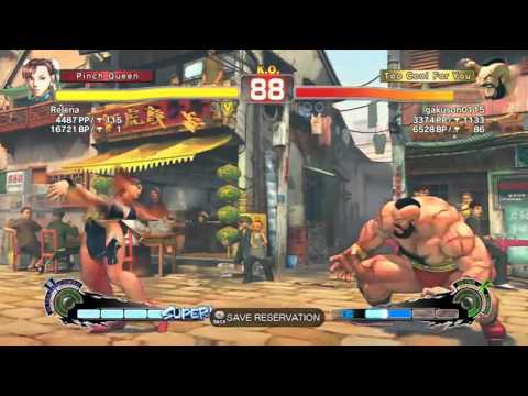 SSF4 AE: Relana (Chun-Li) VS gakuson0115 (Zangief)