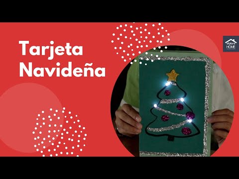 Cómo hacer una tarjeta navideña con luces LED 🎄