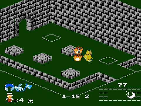 Knight Lore: Majō no Ōkami Otoko (Famicom Disk System, 1986) – First Loop Clear (Ending Reached)🧍‍🌕🐺