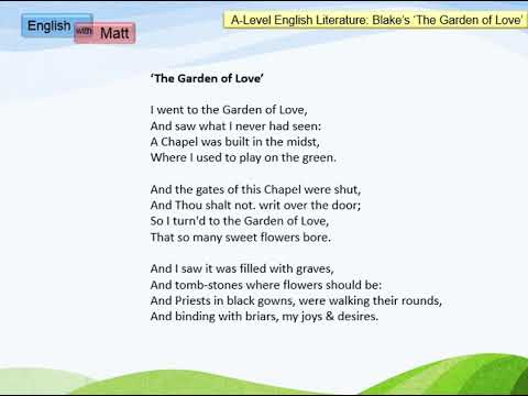 66. 'The Garden of Love' by William Blake (A-Level)
