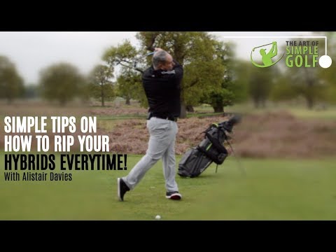 Part of a video titled How To Hit Hybrid Golf Clubs Better: Simple Golf Tips With Alistair Davies