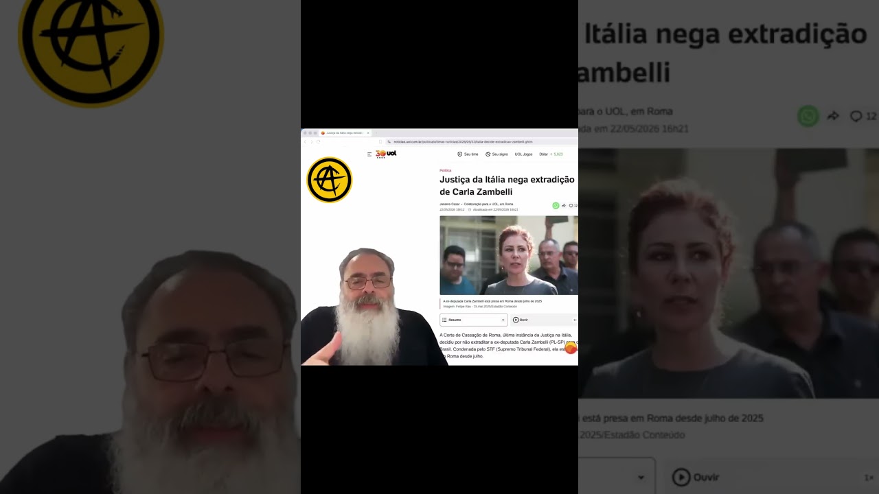 JUSTIÇA ITALIANA NEGA a EXTRADIÇÃO de ZAMBELLI e EXPÕE ERROS do STF
