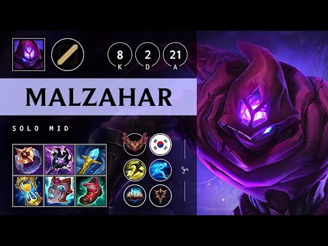 Malzahar Mid vs Zoe - KR Grandmaster Patch 25.11