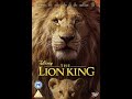 Trailers From The Lion King Live Action UK DVD 2019