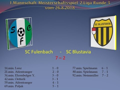 1.Mannschaft Meisterschaft 2.Liga SC Fulenbach - SC Blustavia