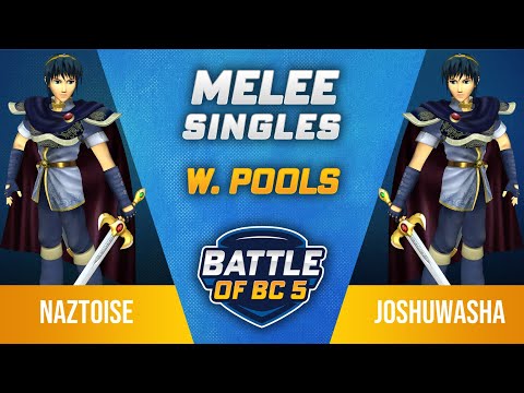 Naztoise (Marth) vs Joshuwasha (Marth) - Melee Singles Winners Pools - Battle of BC 5