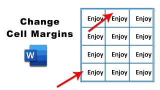 How to change cell margins and spacing in word table
