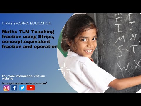 Maths TLM Teaching fraction using Strips, concept,equivalent fraction and operations Video