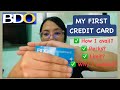 MY FIRST CREDIT CARD BDO INSTALLMENT CARD Credit Card For Beginner Credit Card 101