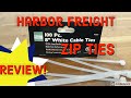 Harbor Freight Zip Ties Review by household hacks