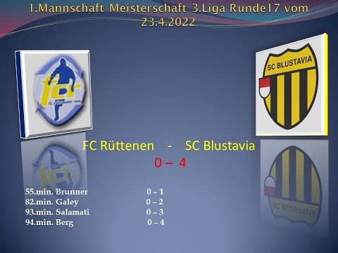 1.Mannschaft Meisterschaft 3.Liga FC Rüttenen - SC Blustavia