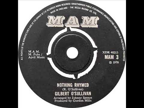 Gilbert O'Sullivan - Nothing Rhymed