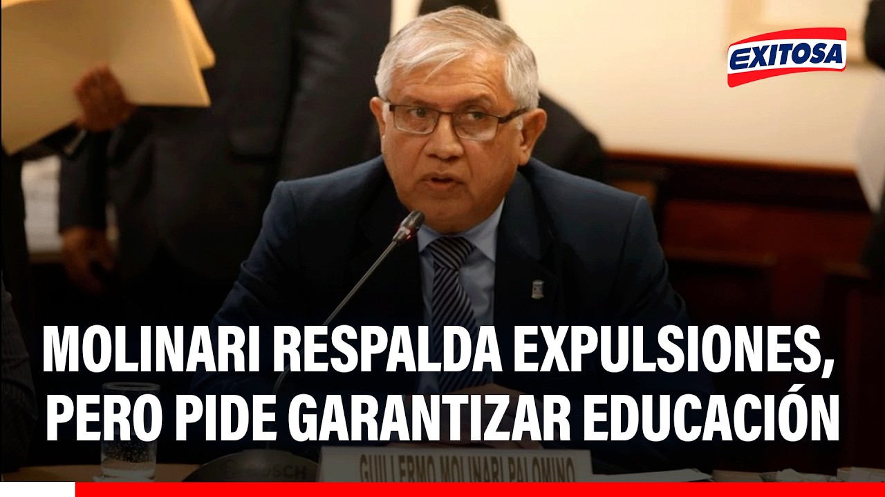 🔴🔵 Molinari se muestra a favor de expulsiones en colegios, pero pide garantizar educación