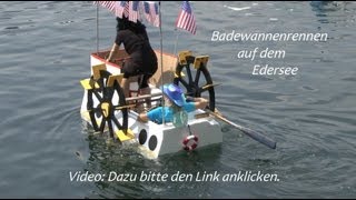 preview picture of video 'Badewannenrennen auf dem Edersee, Sperrmauer am 13.7.2013 von tubehorst1'