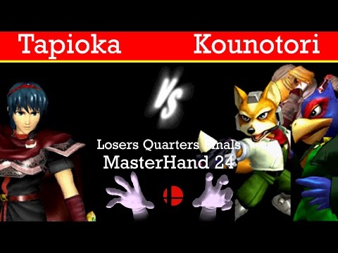 MasterHand 24 LQF - Tapioka(Marth) vs. Kounotori(Fox,Sheik,Falco)