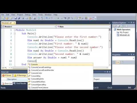 Visual Basic 12 Creating A Basic Calculator