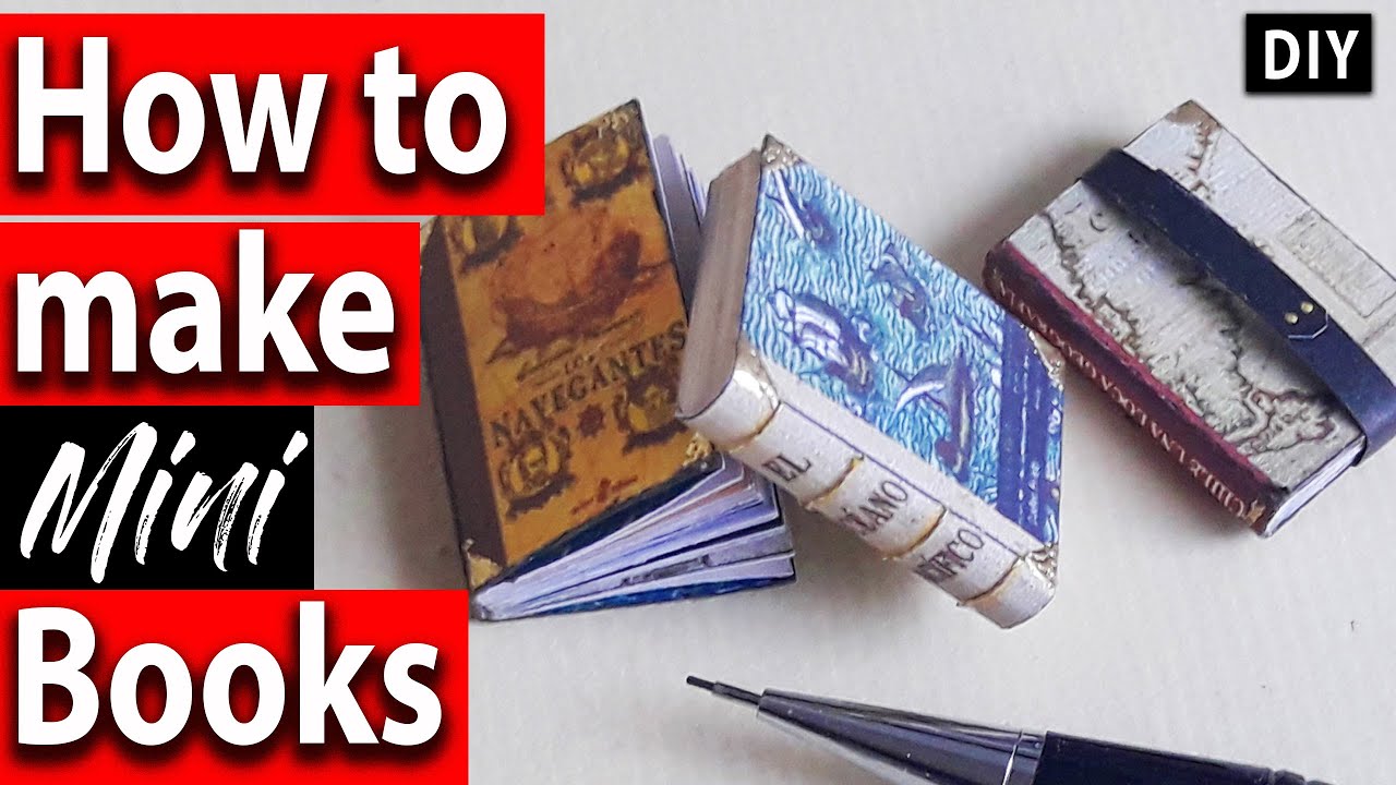 HOW TO MAKE TINY BOOKS, CÓMO HACER MINI LIBROS, DIY, miniatures books, libros en miniatura.