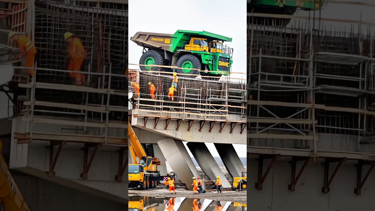 World’s Tallest Bridge Collapses During Final Load Test! Giant Mining Truck Falls With It! #bridge