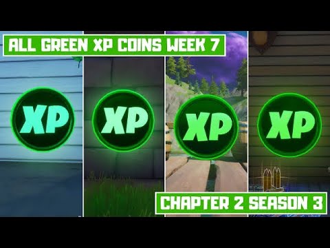 Fortnite! All green xp coin location (week-7)