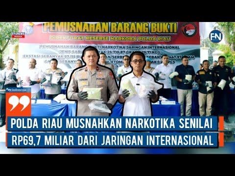 Polda Riau Musnahkan Narkotika Senilai Rp69,7 Miliar dari Jaringan Internasional
