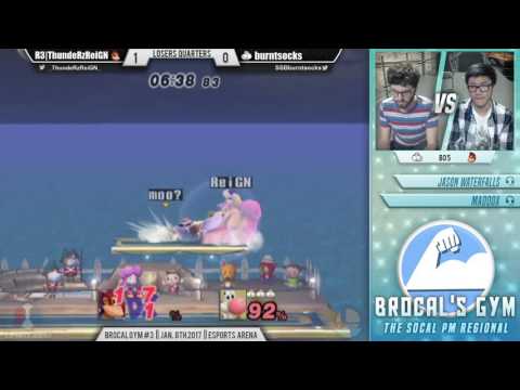 Brocal's Gym #3: Losers Quarters ft. burntsocks (Yoshi) VS R3|ThundeRzReiGN (DK)
