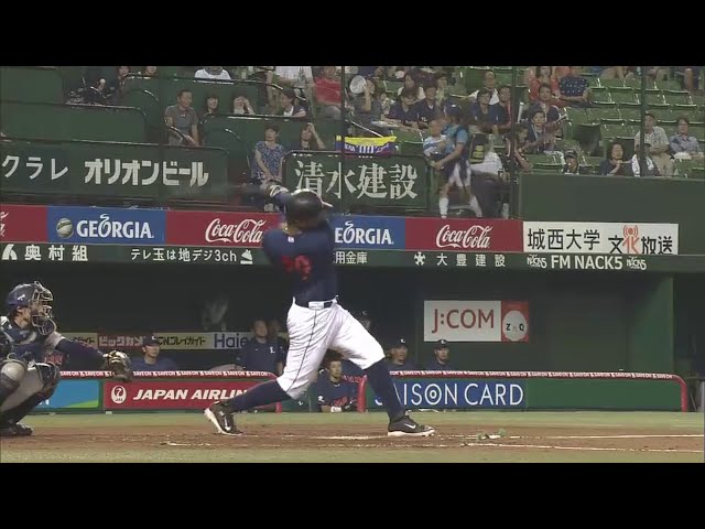 【1回裏】無得点に終わった前夜から一転!! ライオンズが5番メヒアの痛烈な一打で先制!! 2014/8/14 L-Bs