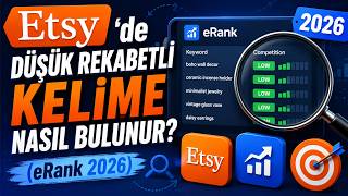 Etsy'de Düşük Rekabetli Kelime Nasıl Bulunur? (eRank 2026)