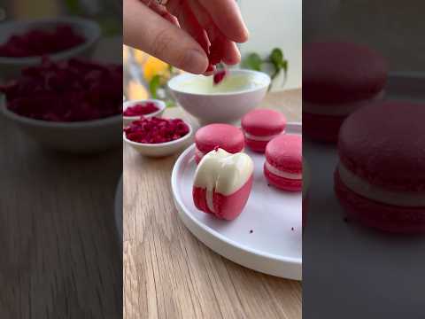 Raspberry White Chocolate Macarons | Find this recipe in my NEW EBOOK Box of Chocolates