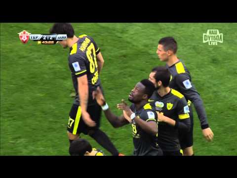 Yannick Boli's goal. Terek vs Anzhi | RPL 2015/16