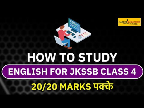 JKSSB CLASS 4 | How to Prepare English For JKSSB CLASS 4 | @Career Success