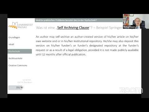 Urheberrecht 06 - Nutzungsrechte und Persönlichkeitsrechte (3) - 1.6.2021