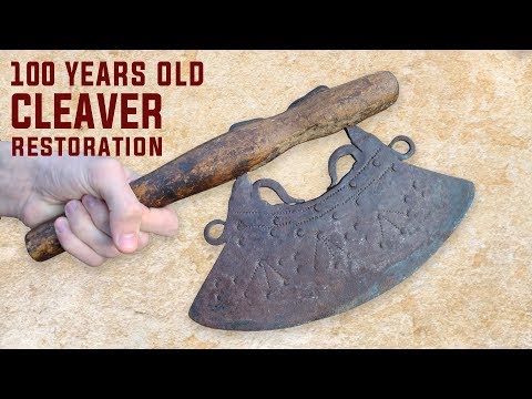 Real Antique Rusty Cleaver Restoration
