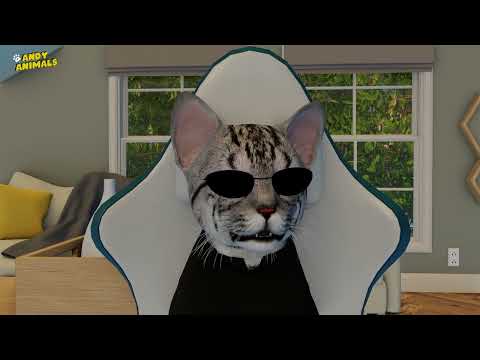 Funny Cat in the Matrix - Andy Animals