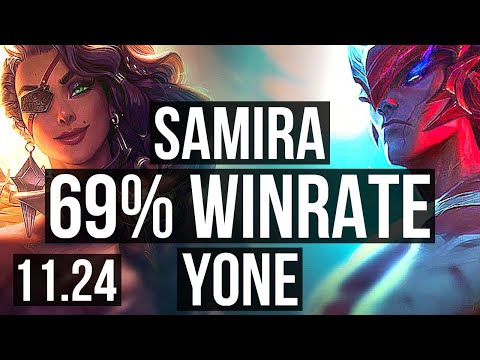 SAMIRA & Leona vs YONE & Yuumi (ADC) (DEFEAT) | 69% winrate, Legendary | KR Master | 11.24