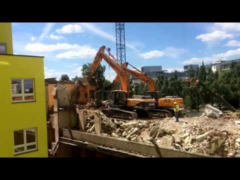 Burzenie Centrum Onkologii Ziemi Lubelskiej - burzenie oddziału Ginekologii Onkologicznej