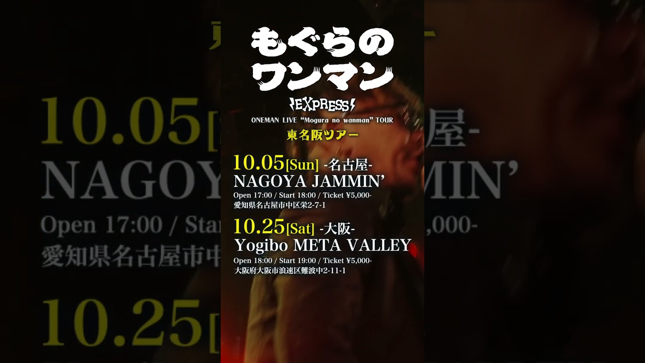 もぐらのワンマン 2025 東名阪ツアー #もぐらの唄 #交差点