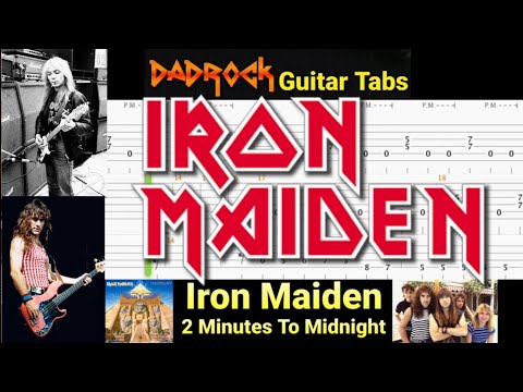 2 Minutes To Midnight - Iron Maiden - Guitar + Bass TABS Lesson