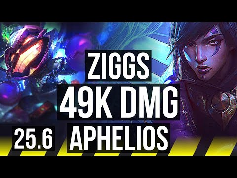 ZIGGS & Thresh vs APHELIOS & Pyke (ADC) | 49k DMG | KR Master | 25.6