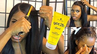 DIY: How To Lay A Lace Frontal Wig With Got2B Glued Gel |