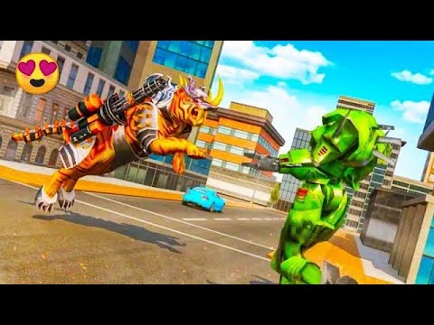 Flying Tiger Robot Bike Game  ।। Robot Game