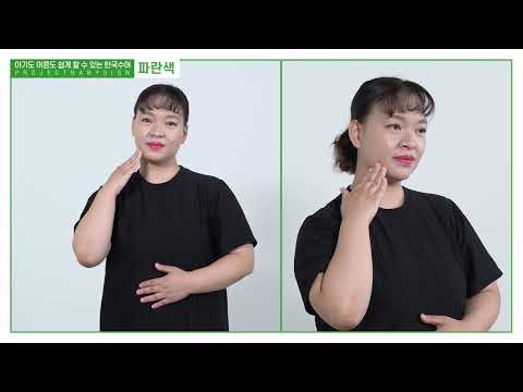 「파란색」의 한국수어 표현