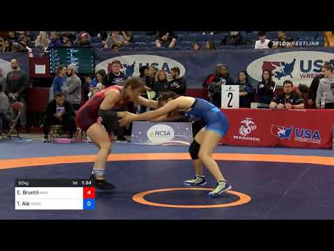 62 Kg Quarterfinal Emma Bruntil McKendree Bearcat Wrestling Club Vs Teshya Alo Titan Mercury Wrest