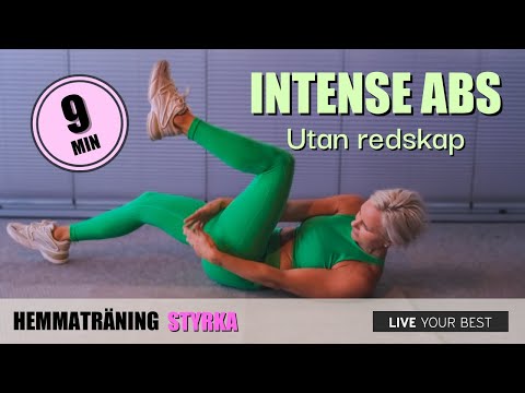 9 min intense ABS - Träna magen hemma utan redskap