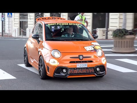 CRAZY Modified Abarth 595 Competizione - LOUD Accelerations & Pops and Bangs !