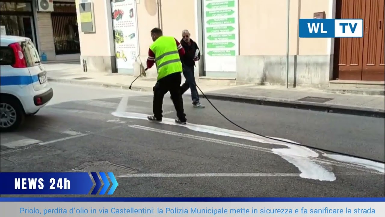 Priolo, perdita d'olio in via Castel Lentini: la Polizia Municipale mette in sicurezza e fa sanificare la strada