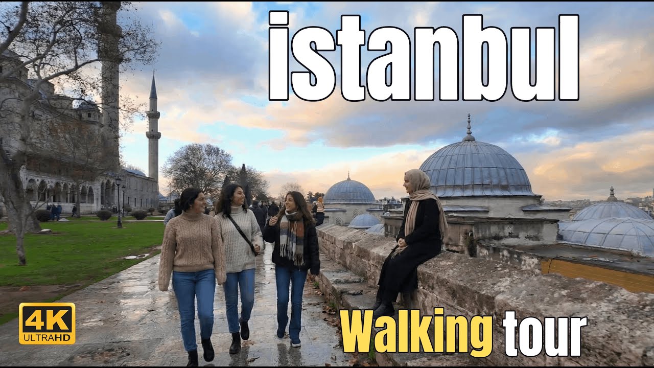 ISTANBUL WALKING TOUR 4K 🇹🇷 – Golden Horn & Old City Views (No Commentary)