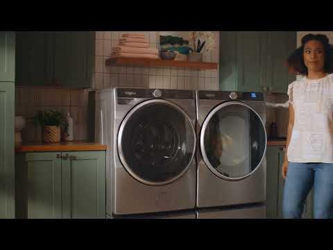 The 7.4cu ft Whirlpool® Front Load Dryer with Steam Refresh Cycle