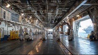 What Life Inside an Aircraft Carrier Hangar in the Middle of the Ocean REALLY Looks Like