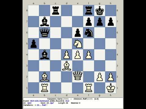Kasparov, Garry vs Akesson, Ralf | World Chess U20 1980, Dortmund Germany