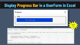 How to Display a Progress Bar in a UserForm in Excel and VBA (Step by Step Tutorial)